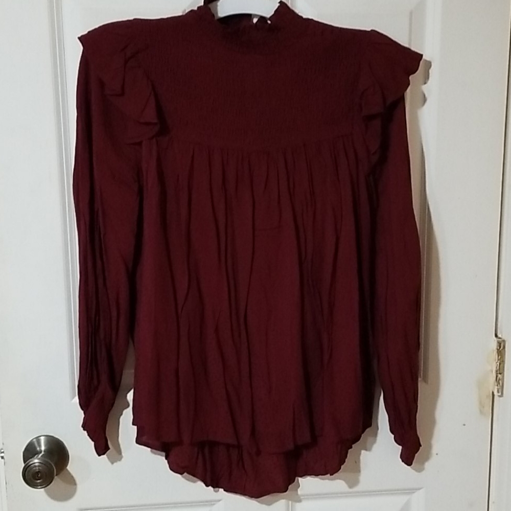 Knox Rose Classy Long Sleeve Frilly Blouse
